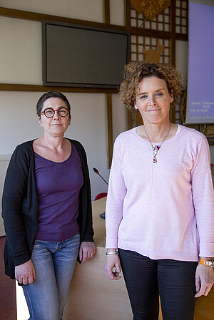 Joëlle Hubé et Véronique Bulach.